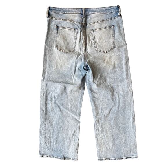 Quince Cropped Wide-Leg Denim Jeans in Light Blue Size 32 - Picture 3 of 7